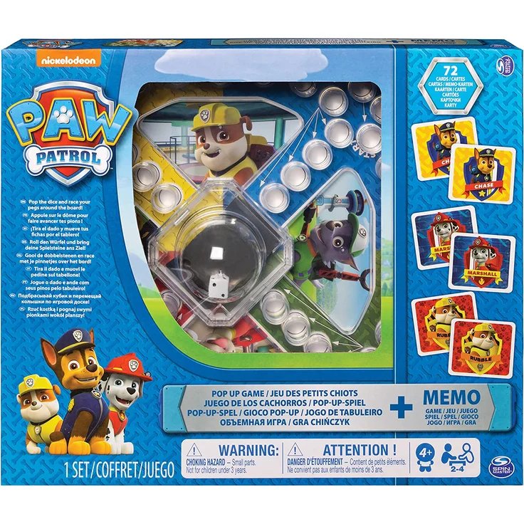 Paw Patrol Pop up Brettspiel und Memo 2-in-1 – Bild 1