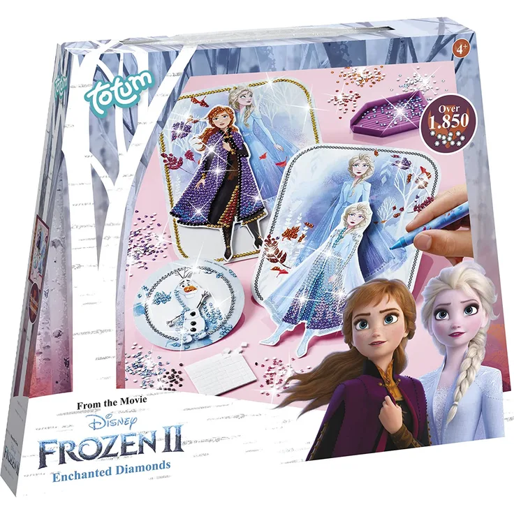 Disney Frozen II Diamantbastel-Set: Gestalte 3D Karten von Anna & Elsa und Olaf mit wunderschönen Strasssteinen