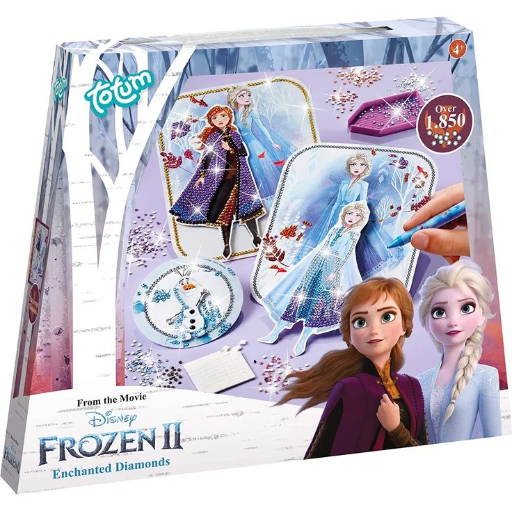 Disney Frozen II Diamantbastel-Set: Gestalte 3D Karten von Anna & Elsa und Olaf mit wunderschönen Strasssteinen – Bild 5