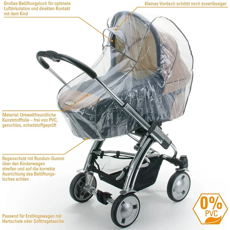 DIAGO Regenschutz Kinderwagen, 30101. 75278, transparent – Bild 2