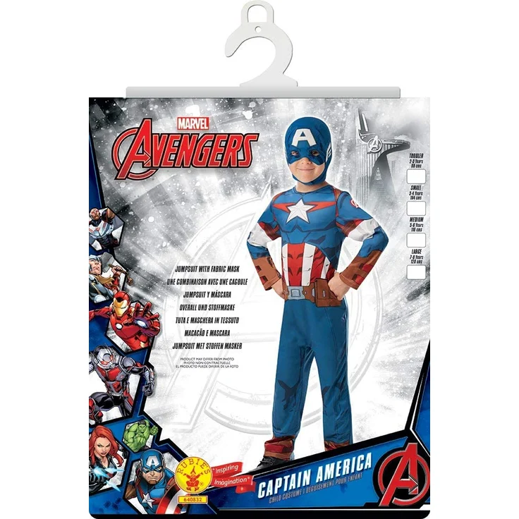 Rubie's 640832L Marvel Avengers Captain America Classic Kinderkostüm, Jungen, Einheitsgröße – Bild 6