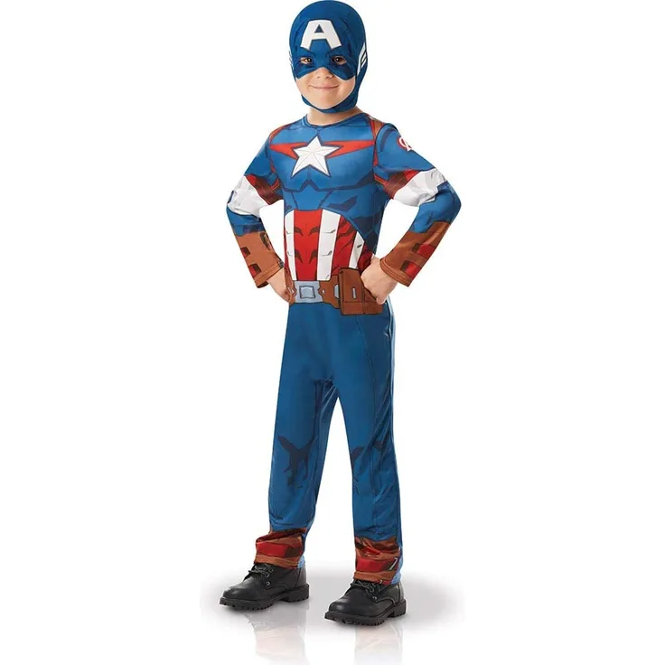 Rubie's 640832L Marvel Avengers Captain America Classic Kinderkostüm, Jungen, Einheitsgröße
