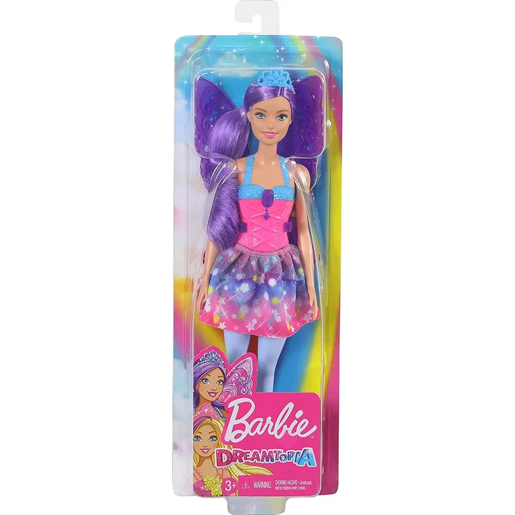 Barbie GJK00 - Dreamtopia Fee, Puppe (lilafarbenes Haar) mit Flügeln und Diadem, Spielzeug ab 3 Jahren – Bild 7
