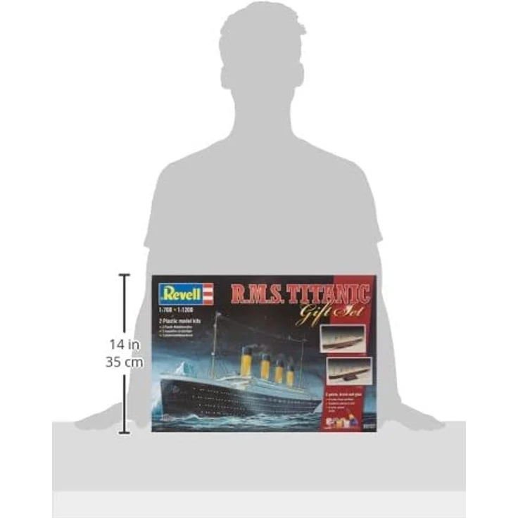 Revell Modellbausatz Schiff 1:700&1:1200 - Geschenkset R.M.S. Titanic im Maßstab 1:700&1:1200, Level 4, originalgetreue Nachbildung mit vielen Details, Kreuzfahrtschiff, 05727 - Preisvergleich – Bild 11