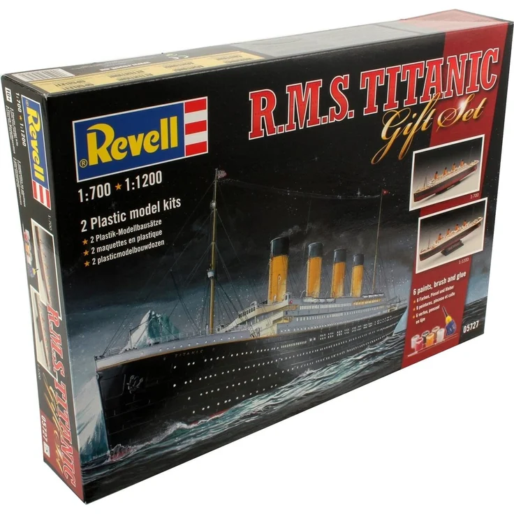 Revell Modellbausatz Schiff 1:700&1:1200 - Geschenkset R.M.S. Titanic im Maßstab 1:700&1:1200, Level 4, originalgetreue Nachbildung mit vielen Details, Kreuzfahrtschiff, 05727 - Preisvergleich – Bild 12