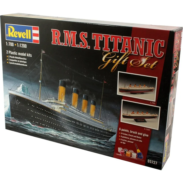Revell Modellbausatz Schiff 1:700&1:1200 - Geschenkset R.M.S. Titanic im Maßstab 1:700&1:1200, Level 4, originalgetreue Nachbildung mit vielen Details, Kreuzfahrtschiff, 05727 - Preisvergleich – Bild 13