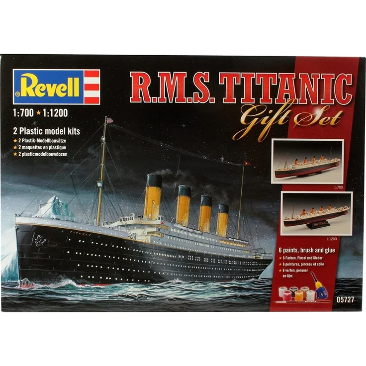 Revell Modellbausatz Schiff 1:700&1:1200 - Geschenkset R.M.S. Titanic im Maßstab 1:700&1:1200, Level 4, originalgetreue Nachbildung mit vielen Details, Kreuzfahrtschiff, 05727 - Preisvergleich – Bild 2
