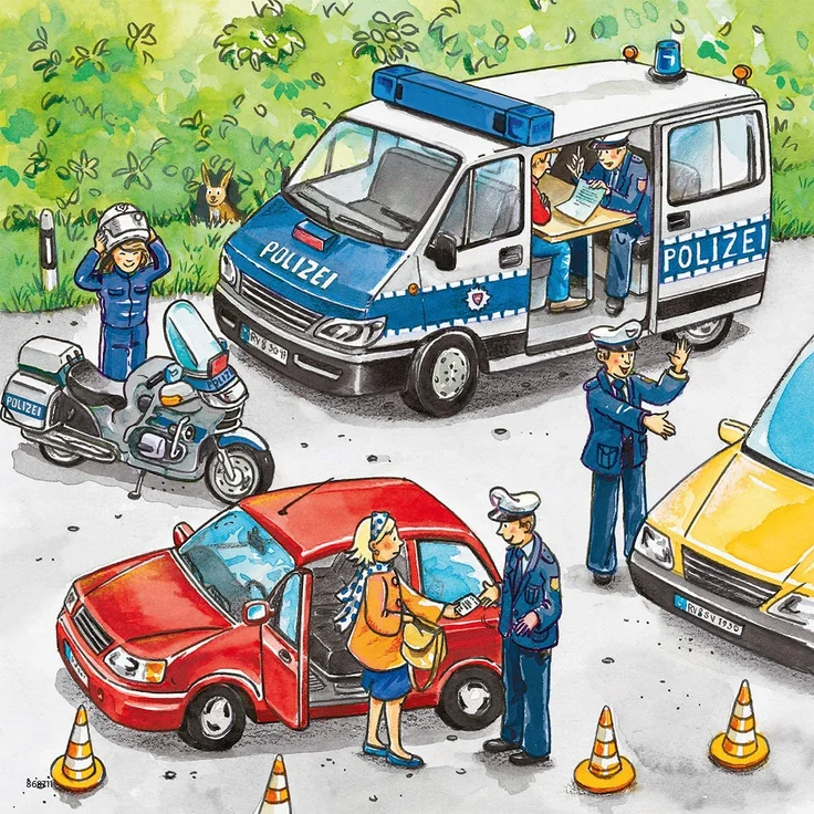 Ravensburger Kinderpuzzle 09221 - Polizeieinsatz - 3 x 49 Teile – Bild 7