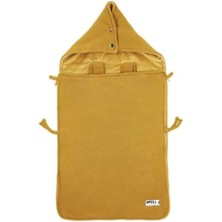 Meyco Knots Fußsack Gelb dunkel