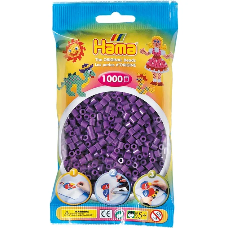 Hama Perlen Lila Beutel 1000er