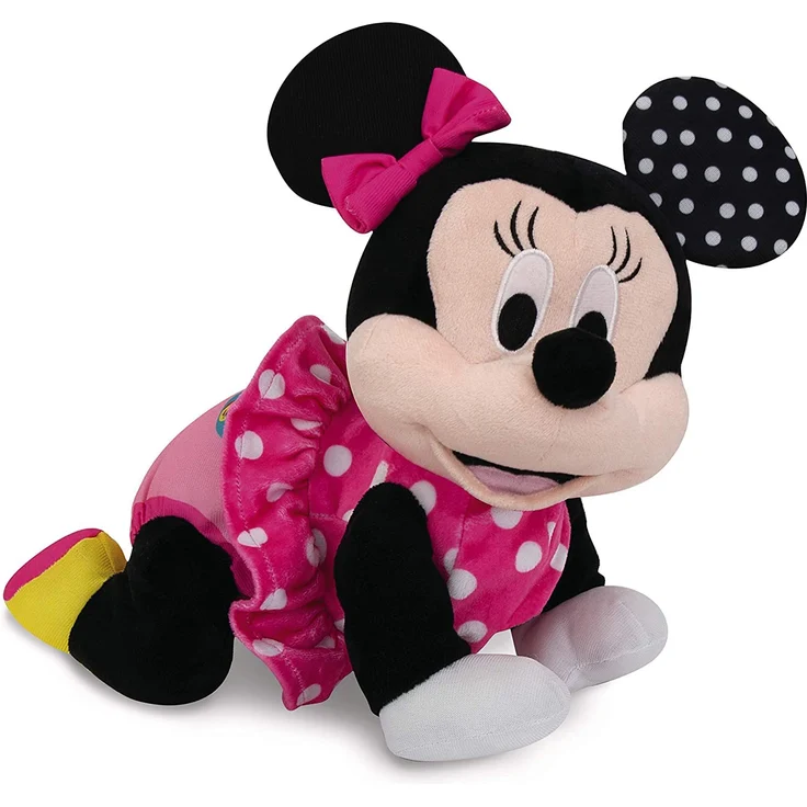 Clementoni 17260 Disney Baby, Minnie Mouse Crawl with me, Funktionsplüschtier für Babys & Kleinkinder, Plüschtier zur Entwicklung der Motorik, ab 6 Monaten – Bild 1