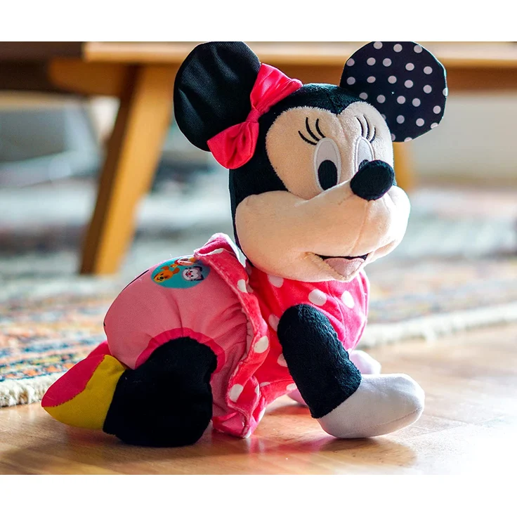 Clementoni 17260 Disney Baby, Minnie Mouse Crawl with me, Funktionsplüschtier für Babys & Kleinkinder, Plüschtier zur Entwicklung der Motorik, ab 6 Monaten – Bild 4