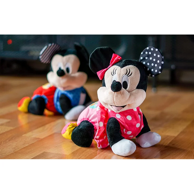 Clementoni 17260 Disney Baby, Minnie Mouse Crawl with me, Funktionsplüschtier für Babys & Kleinkinder, Plüschtier zur Entwicklung der Motorik, ab 6 Monaten – Bild 6