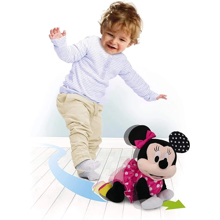 Clementoni 17260 Disney Baby, Minnie Mouse Crawl with me, Funktionsplüschtier für Babys & Kleinkinder, Plüschtier zur Entwicklung der Motorik, ab 6 Monaten – Bild 7