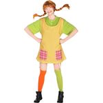Maskworld Pippi Langstrumpf - Original Filmkostüm für Erwachsene 4teilig - gelb/grün (Medium)