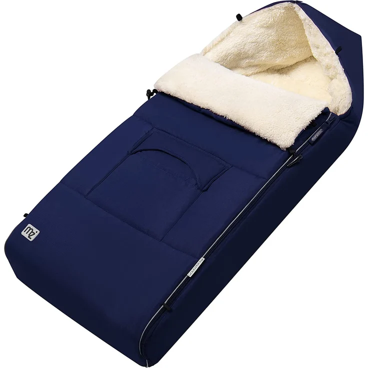 Monzana Babyfußsack Reflektoren-Streifen Reißverschluss Kopfteil Wetterfest Tasche Antirutschnoppen Kinderwagen Winterfußsack 90x60cm - Preisvergleich – Bild 1