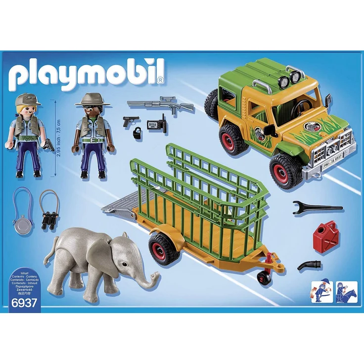 PLAYMOBIL - Rangergeländewagen mit Anhänger 6937 – Bild 3