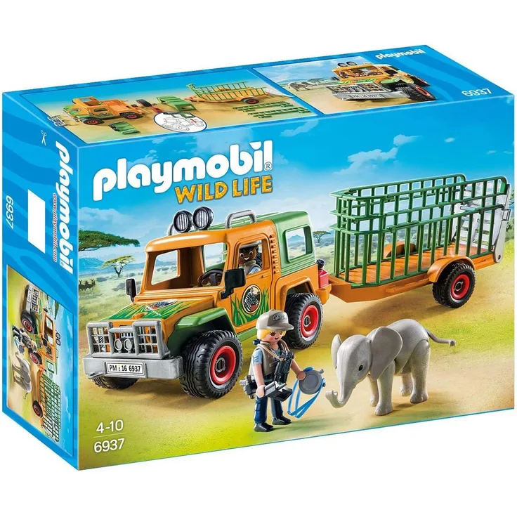PLAYMOBIL - Rangergeländewagen mit Anhänger 6937