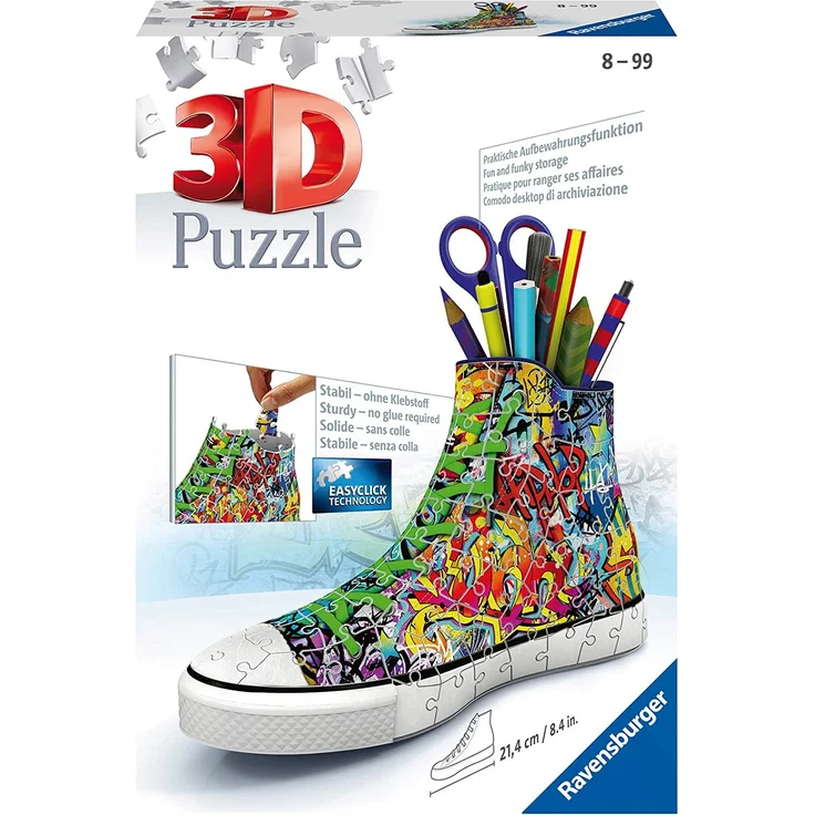 Ravensburger 3D Puzzle 12535 - Sneaker - Graffiti Style - 108 Teile – Bild 1