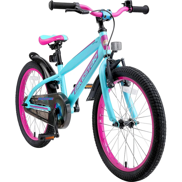 Bikestar Kinderfahrrad Urban Jungle, 20 Zoll Berry & Türkis – Bild 1