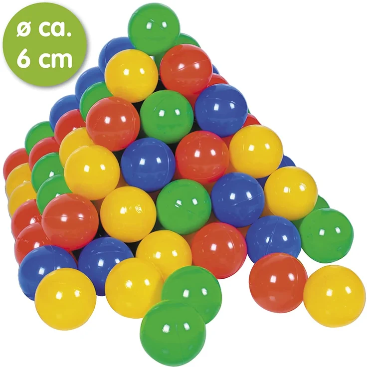 Knorrtoys 56789 - 100 Bälle in knalligem Blau, Rot, Gelb und Grün ohne gefährliche Weichmacher - ca. Ø 6 cm - TÜV Zertifiziert – Bild 3