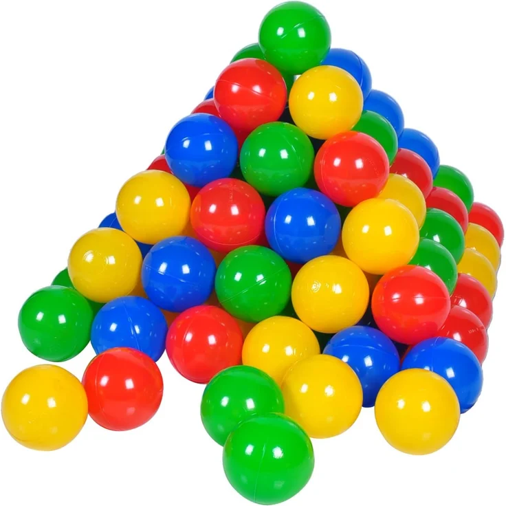 Knorrtoys 56789 - 100 Bälle in knalligem Blau, Rot, Gelb und Grün ohne gefährliche Weichmacher - ca. Ø 6 cm - TÜV Zertifiziert – Bild 1
