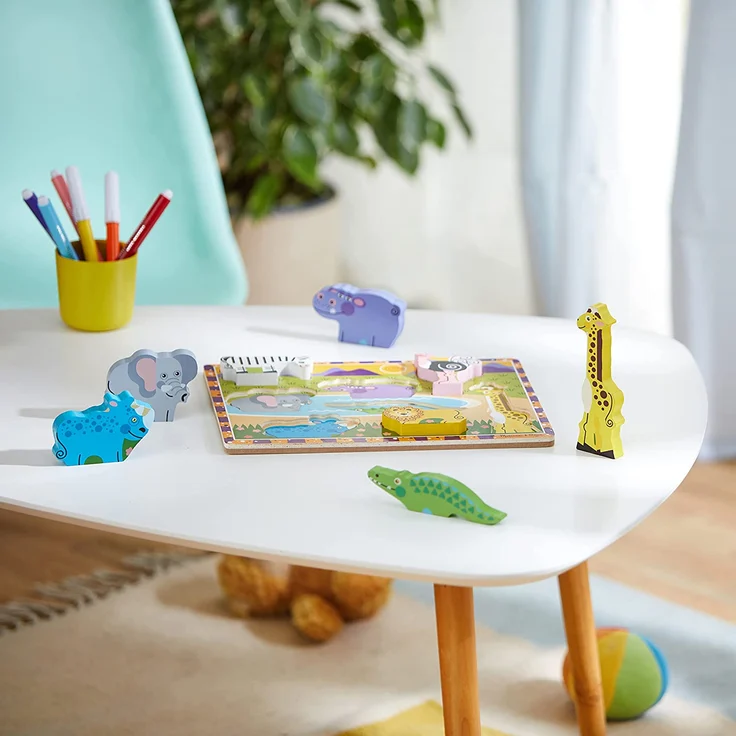 Melissa and Doug Safari Chunky Holzpuzzle 8-teilig – Bild 9
