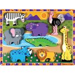 Melissa and Doug Safari Chunky Holzpuzzle 8-teilig