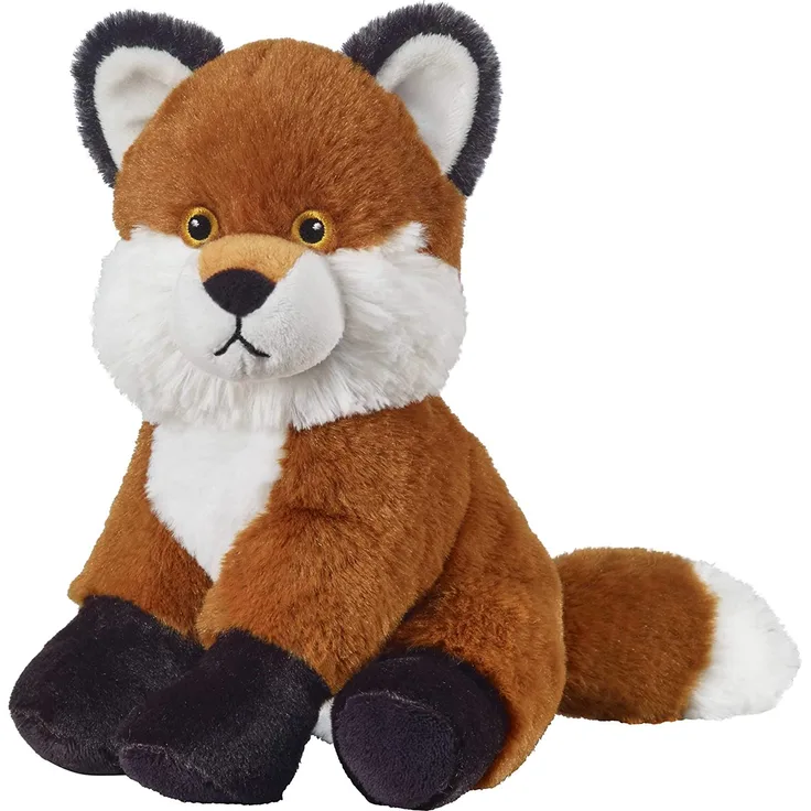 Bauer Spielwaren I Like My Planet - Fuchs: Kuscheltier aus softem Plüsch, hergestellt aus recycelten PET-Flaschen, 100 % recycelt, sitzend, 20 cm, braun (12927)