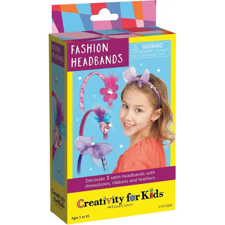 Creativity for Kids CFK1973 - Mini-Bastelset: Schicke Haarreifen, Kinder-Bastelset