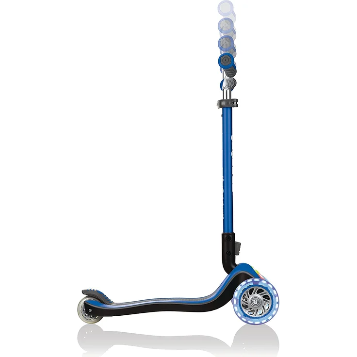 Scooter Globber Elite Prime navy-blau mit Leuchtrollen u. Leuchtdeck – Bild 5
