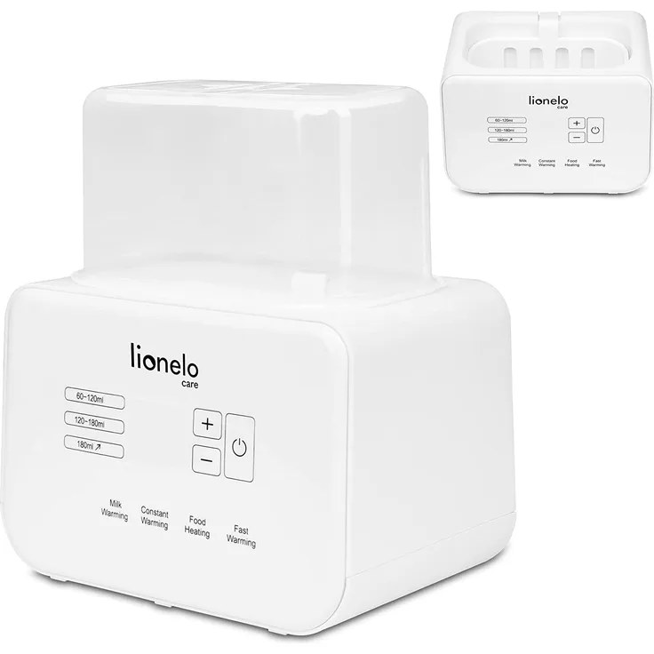 LIONELO THERMUP Doppel-Flaschenwärmer, 2 Flaschen gleichzeitig, erhitzen Erhitzen der Milch in 3-5 Minuten, 6 Arbeitsmodi, Funktion Sterilisator und Defrost, Ruhige Arbeit, Sicher zu benutzen