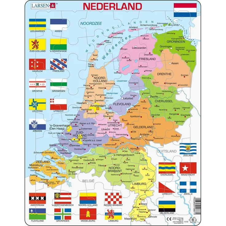 puzzle Maxi Nederland junior karton 48 teile