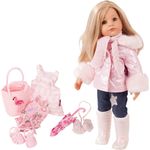 Götz 1959093 Hannah All Year Round Puppe - 50 cm große Stehpuppe, Blonde Haare, steingraue Augen - 16-teiliges Set