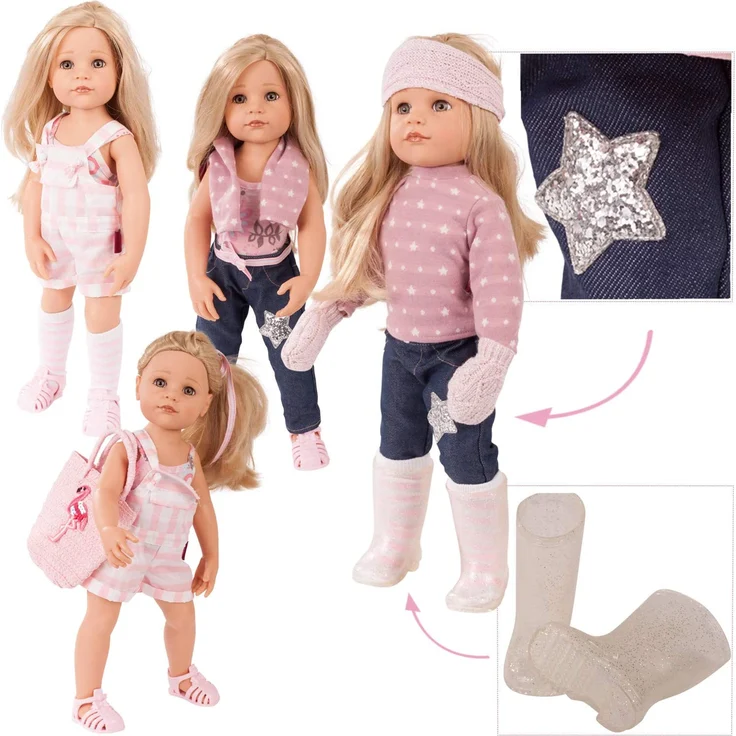 Götz 1959093 Hannah All Year Round Puppe - 50 cm große Stehpuppe, Blonde Haare, steingraue Augen - 16-teiliges Set – Bild 3