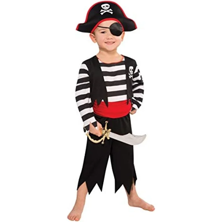 Amscan 997026 Kinderkostüm Deckhand Pirat, Mehrfarbig, 4-6 Jahre – Bild 1