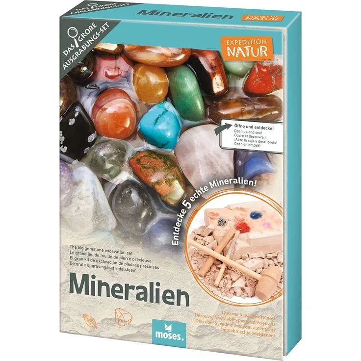 Expedition Natur, Das große Mineralien-Ausgrabungs-Set, von moses