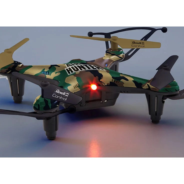 Revell Control 23860 RC Quadcopter Air Hunter, 2.4GHz, Akku, Flip-Funktion, Rotorschutz, LED, Headless-Mode, Geschwindigkeitsstufen, ferngesteuerter Quadrokopter, Camouflage-Design, 15,5 cm bunt – Bild 6