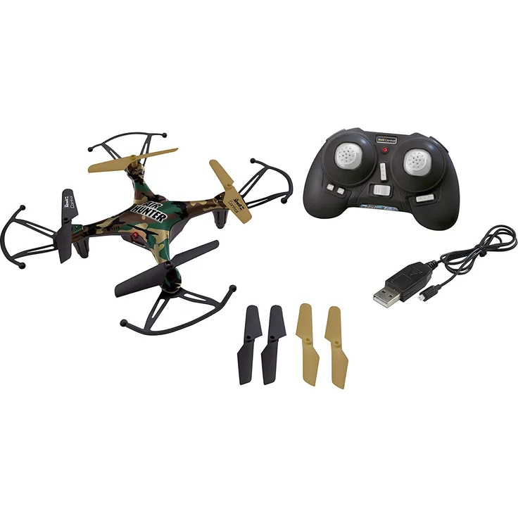 Revell Control 23860 RC Quadcopter Air Hunter, 2.4GHz, Akku, Flip-Funktion, Rotorschutz, LED, Headless-Mode, Geschwindigkeitsstufen, ferngesteuerter Quadrokopter, Camouflage-Design, 15,5 cm bunt – Bild 7
