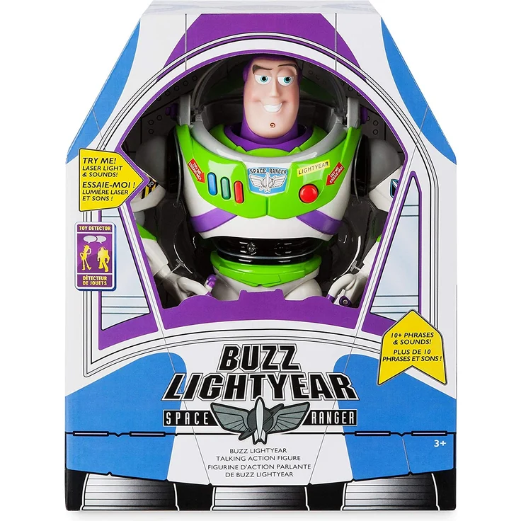 Disney Store Interaktive sprechende Actionfigur Buzz Lightyear aus Toy Story, 30 cm / 11", mit über 10 englischen Sätzen, interagiert mit Anderen Figuren, mit Laserstrahl, für Kinder ab 3 Jahren - Preisvergleich – Bild 5