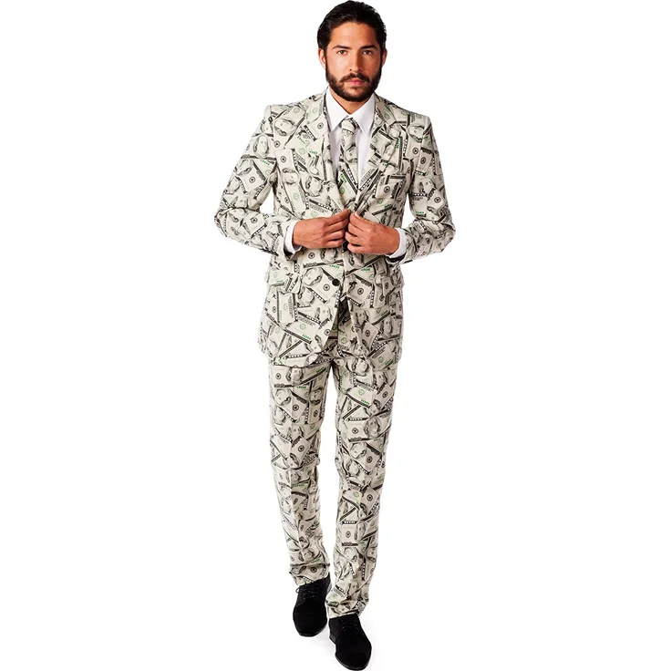 OppoSuits Lustige Abschlussball Anzüge für Herren - Komplettes Set: Jackett, Hose und Krawatte
