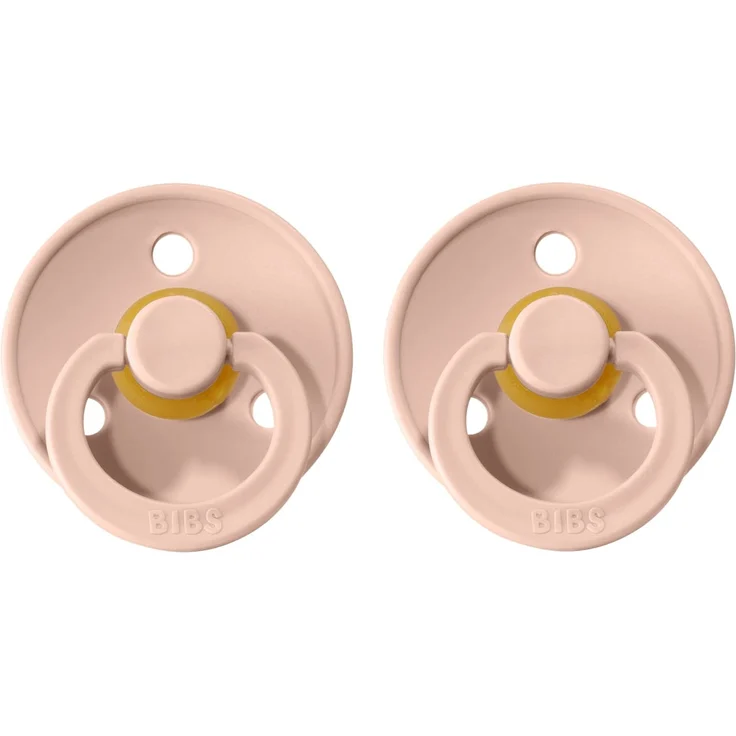 BIBS Colour Schnuller 2er-Pack, BPA-frei, Kirschform Nippel. Naturkautschuk / Latex, Hergestellt in Dänemark. 6-18 Monate (2er Pack), Blush / Blush – Bild 2