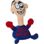Kögler 75561 - Stoffpuppe Stress - Max mit Aufdruck, Figur mit Saugnäpfen an der Unterseite, ideal zum Abbau von Stress, Wut und Aggressionen
