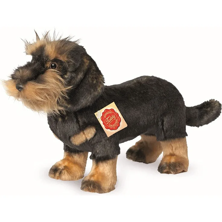 Hermann Teddy Collection 919230 - Plüsch-Rauhaardackel stehend, 28 cm