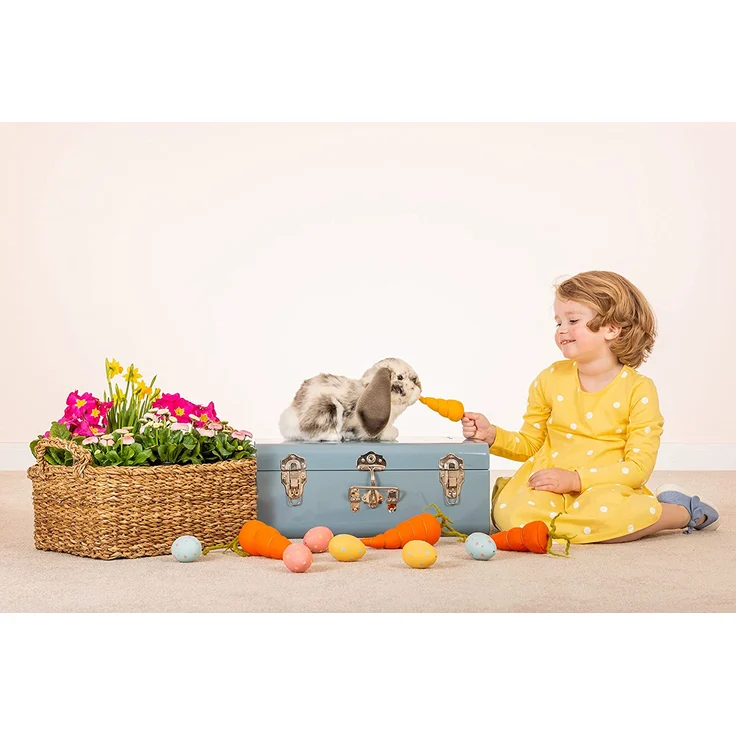 Teddy Hermann 93797 Widderkaninchen liegend grau-weiß 30 cm – Bild 5