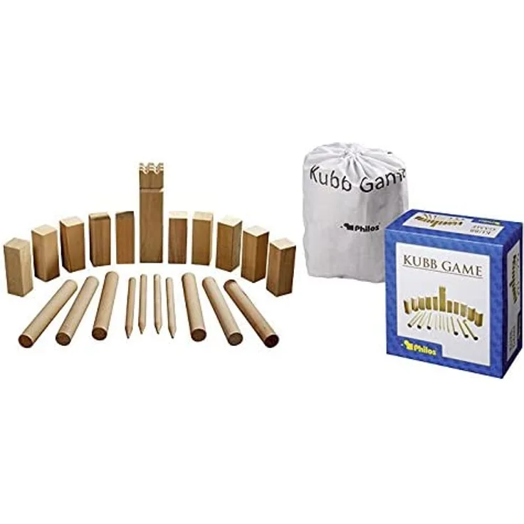Philos 3314 - Kubb Game, Originalgröße, Buche, Wurf- und Geschicklichkeitsspiel