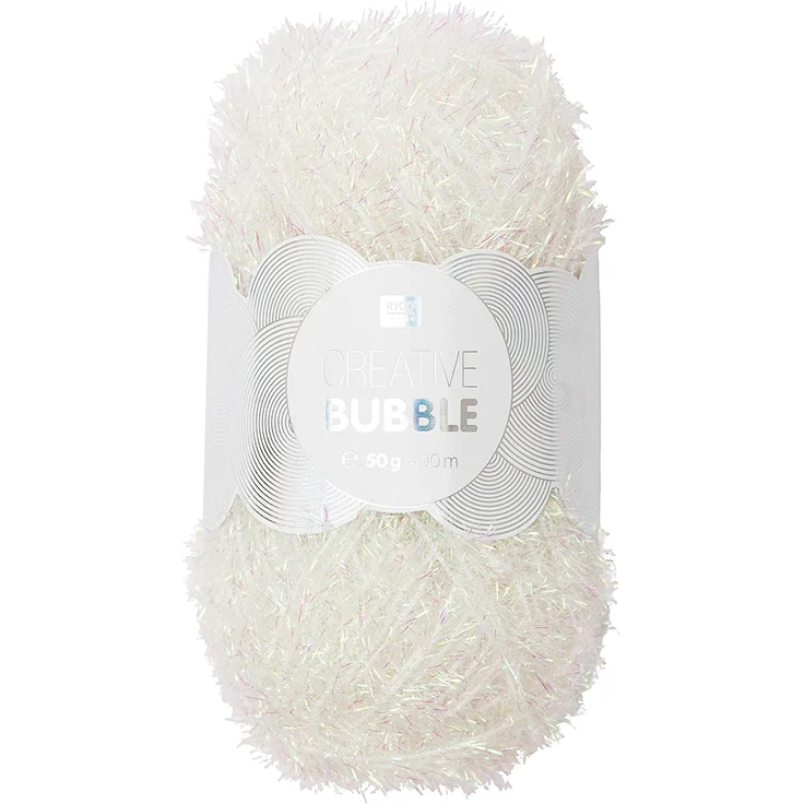 Spülschwammgarn Creative Bubble Weiss irisierend – Bild 1