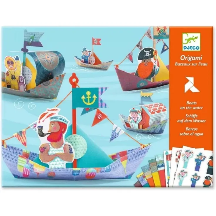 Djeco DJ08779 Kreativ Set Origami Floating Boats, Blau Grün - Preisvergleich
