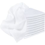 NatureMark® 10er Pack Mulltücher | Mullwindeln | Stoffwindeln | Spucktücher ca. 70x70 cm, 100% Baumwolle, Musselin, Farbe: Weiß, schadstoffgeprüft Öko-Tex, PREMIUM QUALITÄT (10er Pack - 70x70cm, weiß)
