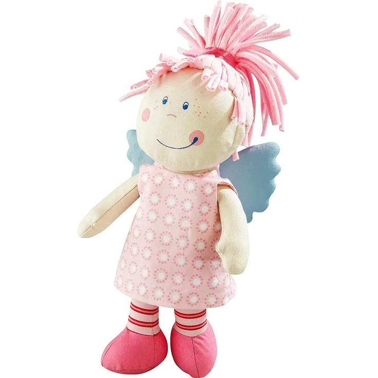 Haba 3951 - Schutzengel Tine, weiche Stoffpuppe für Kinder von 0-5 Jahren zum Spielen und Kuscheln, Prima Geschenk zur Geburt, Taufe oder dem 1. Geburtstag
